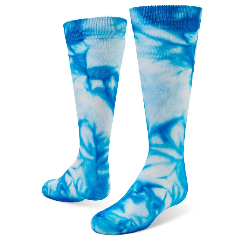 Sof Sole All Sport Over-the-Calf Team Athletic Performance Socks (2 Pair), Small, Neon Blue - Image 1